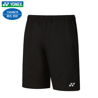 YONEX 尤尼克斯 羽毛球短裤男士女运动裤短裙速干2024年专业大赛服yy 男款 15048 黑色 2XL码 腰围