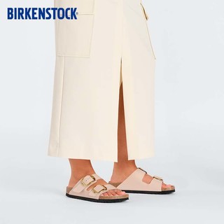 BIRKENSTOCK软木拖鞋大巴扣女款双带拖鞋Arizona系列 米色/米粉色窄版1026553 35