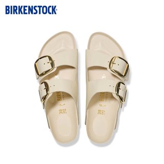 BIRKENSTOCK软木拖鞋大巴扣女款双带拖鞋Arizona系列 米色/米白色窄版1026128 35