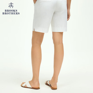 布克兄弟（BrooksBrothers）女士24早春新款简约高腰复古休闲短裤