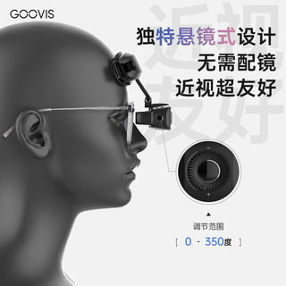酷睿视（GOOVIS）Art高清XR头戴显示器 非VR/AR头显 开放式智能眼镜【墨石黑】续航套装
