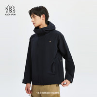 KOLON SPORT/可隆冲锋衣 陈坤同款 男士GORE-TEX戈尔防水夹克外套 黑色BK 190/3XL