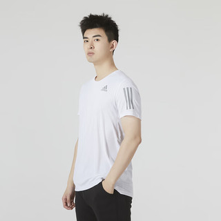 阿迪达斯 （adidas） 男装女装 夏季运动衣舒适透气短袖T恤 白色偏小/男女同款 M/175