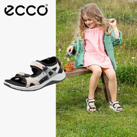 爱步（ECCO）童鞋夏 儿童拼接透气魔术贴凉鞋 全速710642 玫瑰粉71064251907 30码