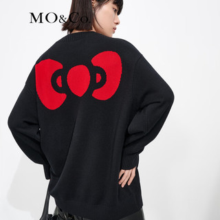MO&Co.【福利】【美丽诺绵羊毛】Hello Kitty系列毛衣针织上衣 黑色 XS/155