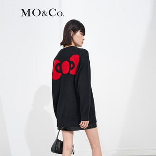 MO&Co.【福利】【美丽诺绵羊毛】Hello Kitty系列毛衣针织上衣 黑色 M/165
