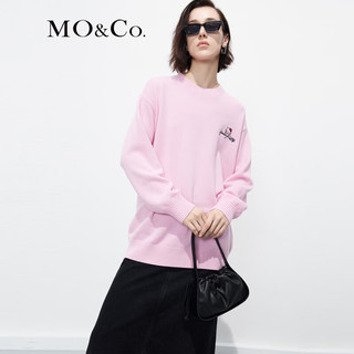 MO&Co.【福利】【美丽诺绵羊毛】Hello Kitty系列毛衣针织上衣 芭比粉色 S/160