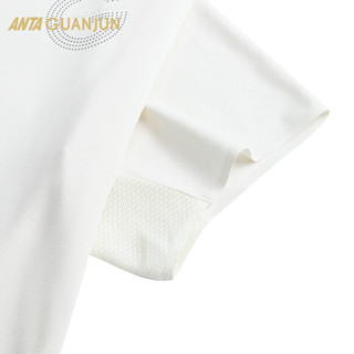 安踏（ANTA）冠军越野跑系列 CoolMax短袖T恤男款运动套头针织152420101 汐云白-1 2XL(男185)