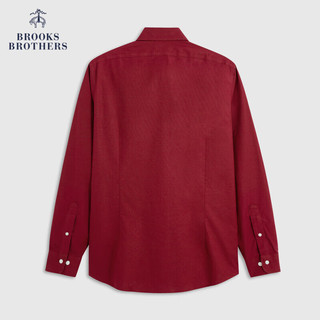 布克兄弟（BrooksBrothers）男士春秋新扣结领牛津纺免烫长袖休闲衬衫 B645-暗红色 XS