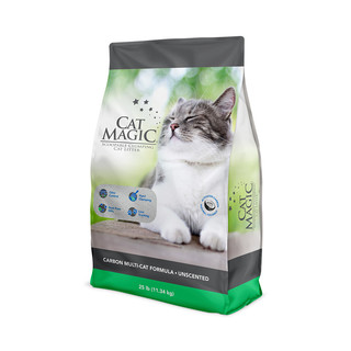 CAT MAGIC 喵洁客 美国膨润土猫砂黑标多猫控味25磅