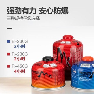 脉鲜（MAXSUN） 脉鲜户外扁气罐便携式户外高原高山野外野炊野营丁烷气气罐 红扁230g气罐x6瓶