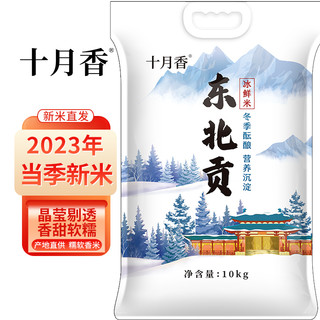 88VIP：十月香 当季新米东北贡冬酿冰鲜米10Kg（20斤）-寒地雪山