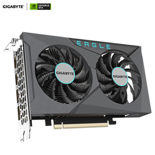 技嘉3050显卡 猎鹰 GeForce RTX 3050 EAGLE OC 6G 电竞游戏设计智能学习电脑独立显卡