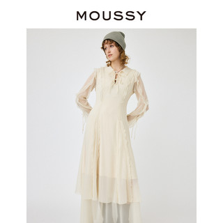 MOUSSY 2024春季浪漫南法度假花卉茶歇系连衣裙010HS730-0280