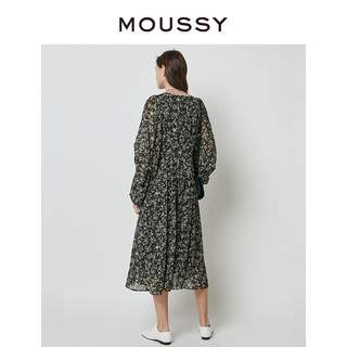 【刘亦菲同款】MOUSSY 春季度假碎花收腰连衣裙028GSZ30-0410