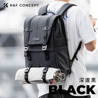 K&F Concept 卓尔 相机包双肩多功能数码专业微单反摄影包户外包大容量便携多功能镜头背包 深邃黑