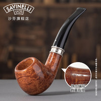 沙芬（SAVINELLI）145周年纪念全球限量145把意大利手工石楠木烟斗金点高档男士 【145周年纪念款】6mm过滤芯