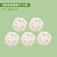 Jonsanty 宠尚天 虎皮鹦鹉藤球啃咬玩具磨牙觅食训练益智互动玄风牡丹鸟用品 训练藤球大号 5个