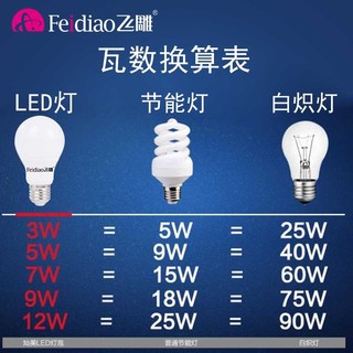 飞雕LED灯泡小球泡灯E27螺口节能照明家用超亮螺旋220V白光- （冷白）25W球泡LED（大白款）