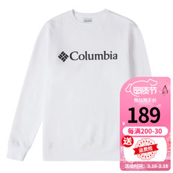 Columbia 哥伦比亚 卫衣男士春季新款户外休闲运动时尚保暖透气薄绒长袖套头衫AE0954