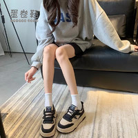 Quicheshoes 蛋卷鞋 小白鞋女款2023新款冬季二棉鞋子厚底运动休闲百搭保暖女板鞋