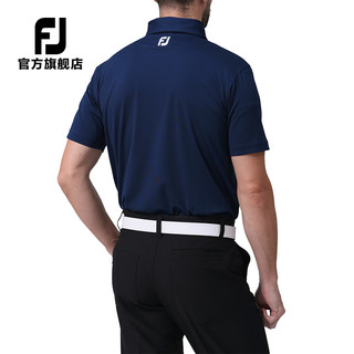 FootJoy高尔夫服装FJ夏季男装短袖POLO衫运动时尚防晒男短袖T恤上衣 81764-白 XXL