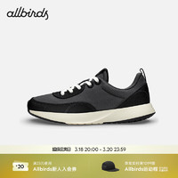 Allbirds 新Courier（）春复古阿甘跑鞋透气厚底运动休闲鞋拼接 灰黑拼色 37 女码