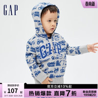 Gap男幼童恐龙汽车印花卫衣749379秋连帽衫