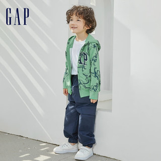 Gap男幼童恐龙汽车印花卫衣749379秋连帽衫 绿色 110cm(5岁)