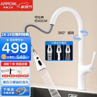 ARROW 箭牌卫浴 箭牌（ARROW）厨房水龙头可旋转抽拉式冷热双控三功能出水洗碗洗菜盆水槽水龙头