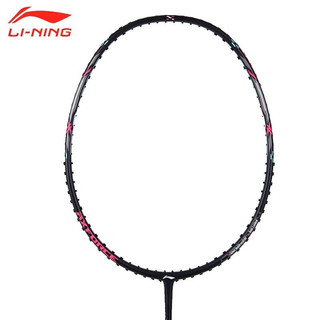 LI-NING 李宁 羽毛球拍雷霆小钢炮速度进攻高弹高磅全碳素（已穿线） 雷霆小钢炮黑色4UG5