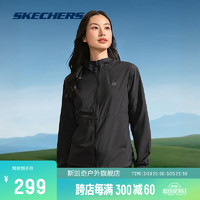 斯凯奇（Skechers）御光防晒衣 男女款速干凉感外套 女款-碳黑/0018 XXL