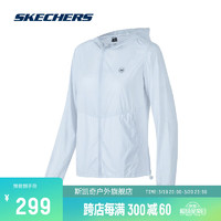 斯凯奇（Skechers）御光防晒衣 男女款速干凉感外套 女款-氙气蓝/0356 L