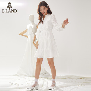 E·LAND 衣恋 Eland衣恋夏季小众温柔气质初恋风森系少女蕾丝收腰连衣裙女