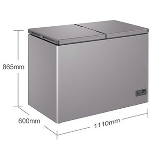 苏勒  冰柜300升双温大容量商用保鲜冷冻冷柜小型囤货冰箱   300升+蝶形门+内置钢化玻璃推拉门 
