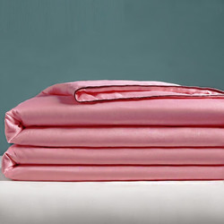 怡莉秀 水洗斜纹空调被可裸睡简约纯色夏季床上用品 夏被-玫红-可裸睡