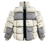 橦舟渡 羽绒服2024短款键盘冬季防水防风保暖杏色