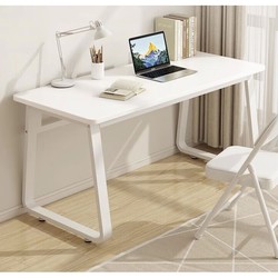舒客艺家 电脑桌 奶油白+白架 120*60cm