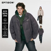 EPTISON 衣品天成 立体钢印字母麂皮羽绒服男女同款工装风休闲美式