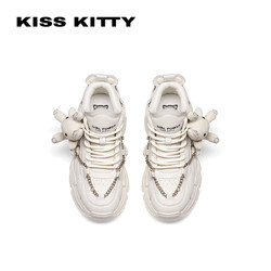 Kiss Kitty [宋雨琦同款]KISSKITTY兔兔老爹鞋真皮厚底鞋子女运动休闲跑步鞋