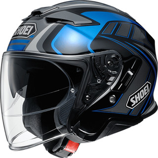 日本SHOEI头盔男双镜片半盔摩托车头盔3C认证四季机车头盔盔