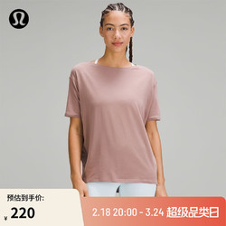 lululemon 露露乐蒙 丨Back in Action 女士短袖 T 恤 LW3FHNS 暮色玫瑰 0