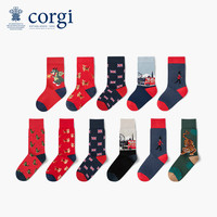 CORGI英国柯基儿童款轻棉英国时尚英伦中筒袜本命年红品潮袜亲子儿童 儿童旗帜Navy S