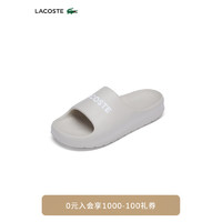 法国拉科斯特 LACOSTE男鞋 24室内居家居浴室厚底舒适洗澡拖鞋47CMA0015 18C/米白色 11 /46