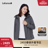 LAFUMA乐飞叶夹克女 户外2024春季Gore-tex防风2.5L防泼水风衣LFJA4AG11 深灰色DE 160/80A（36）