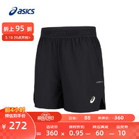 亚瑟士ASICS运动短裤男子舒适透气百搭运动裤 2011D075-001 黑色 3XL
