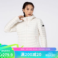 迪卡侬轻薄运动羽绒服短款女连帽/白色-2022XL-4689997 女/白色-2022 XL（女170宽松）