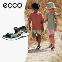 爱步（ECCO）童鞋夏 儿童拼接透气魔术贴凉鞋 全速710642 绿色/棕色71064252589 29码