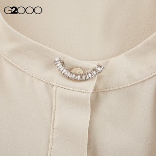 G2000【可机洗】G2000女装SS24商场新款柔软舒适垂感波浪剪裁衬衫 