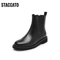 STACCATO 思加图 杨幂同款思加图冬季新款Yesterday切尔西靴加绒短靴ERC01DD3